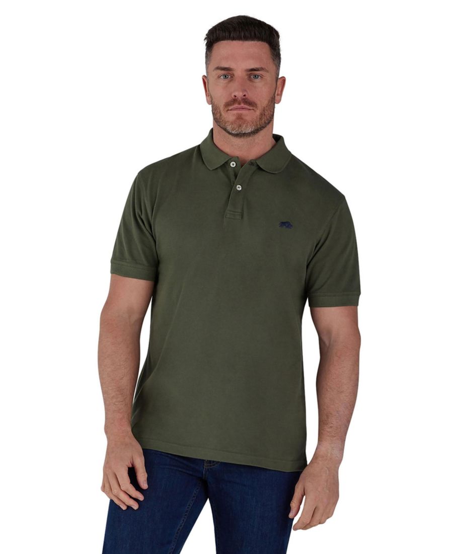 

Хлопковая рубашка-поло с коротким рукавом больших размеров Raging Bull, Army green, Зеленый, Хлопковая рубашка-поло с коротким рукавом больших размеров Raging Bull, Army green