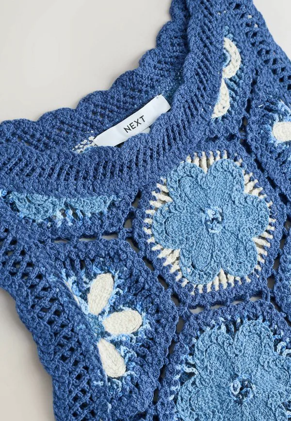 

Майка с цветочным принтом, прямого кроя Next, Blue Multi