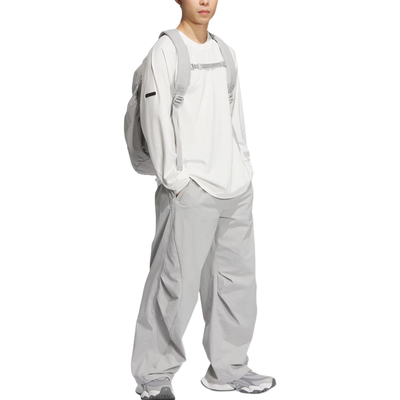 Фос вязаные спортивные брюки повседневные штаны мужские light gray Adidas, светло-серый — фото 4