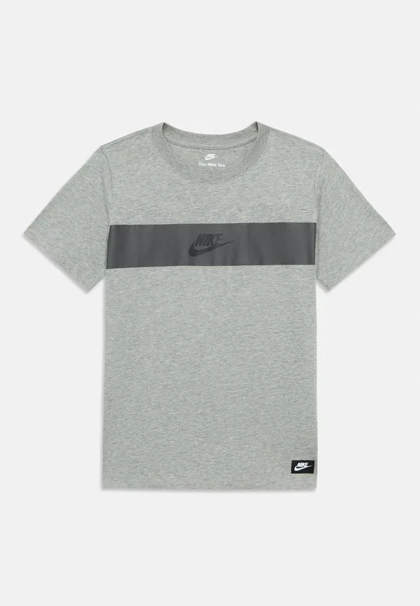 Футболка с фирменным знаком бренда, унисекс, с принтом. Nike Sportswear, Grey Heather — фото 3