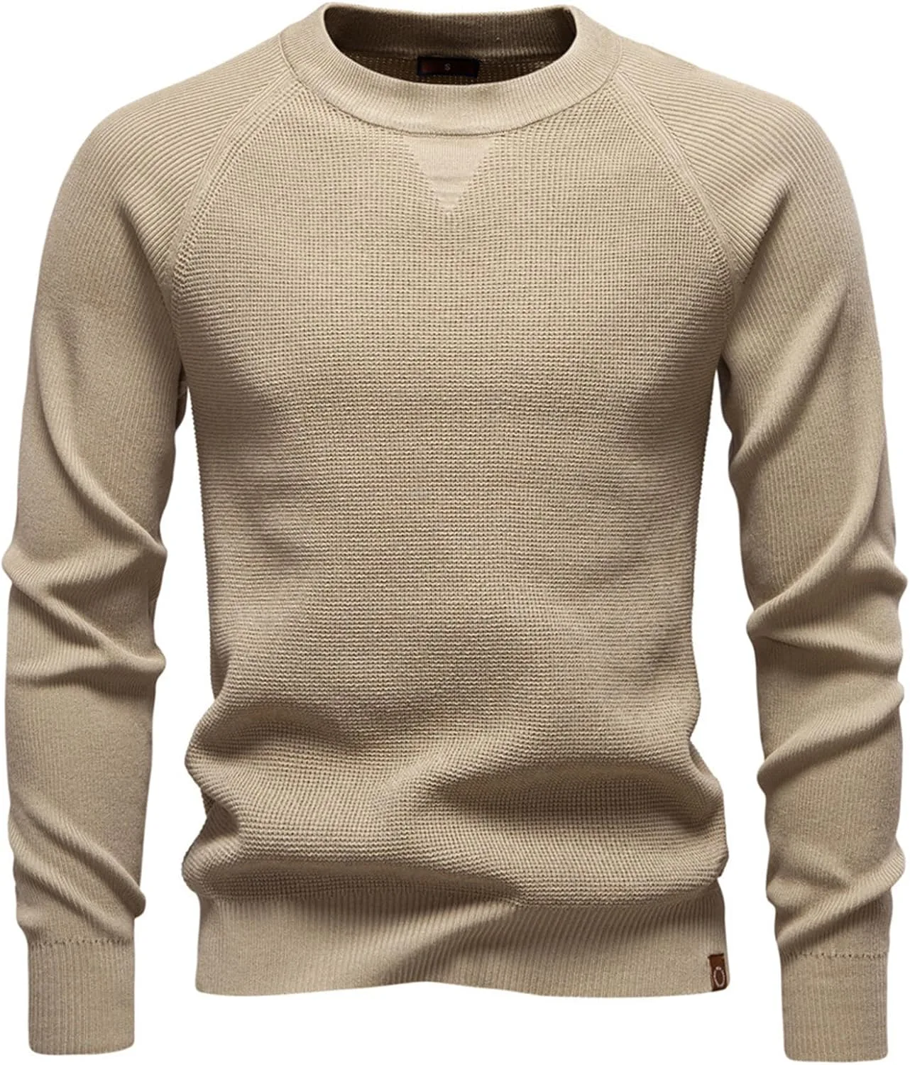 

Мужская футболка с длинным рукавом FQZWONG, облегающая, рифленая, анти-морщин