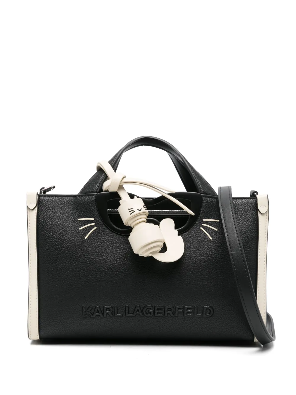 

Сумка-тоут с логотипом KARL LAGERFELD, черный