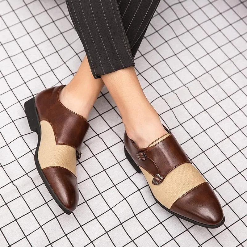 Лоферы мужские кожаные Formal Oxford Shoes, коричневый UOPYNE — фото 2