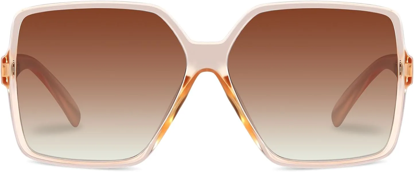 

Квадратные солнцезащитные очки GRFISIA увеличенного размера для женщин и мужчин, с плоской верхней частью, модные солнцезащитные очки, 1s Champagne/Brown