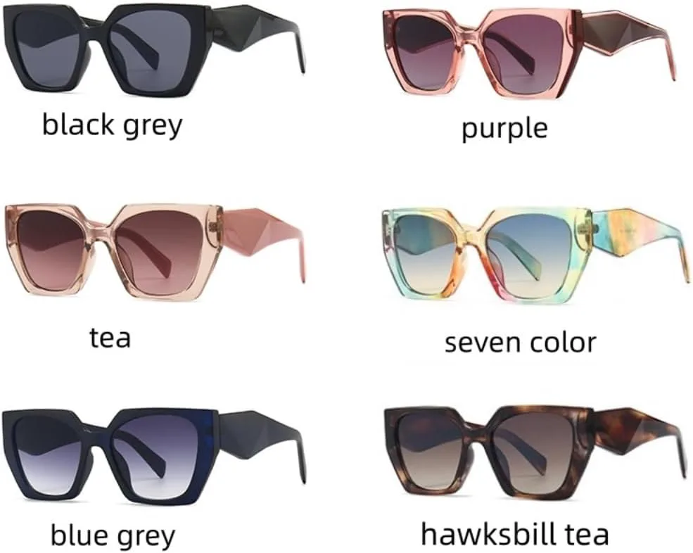 

Солнцезащитные очки для мужчин и женщин - защита UV400 - градиентные линзы "кошачий глаз" для занятий спортом на открытом воздухе и вождения DSVIGF, Black Grey