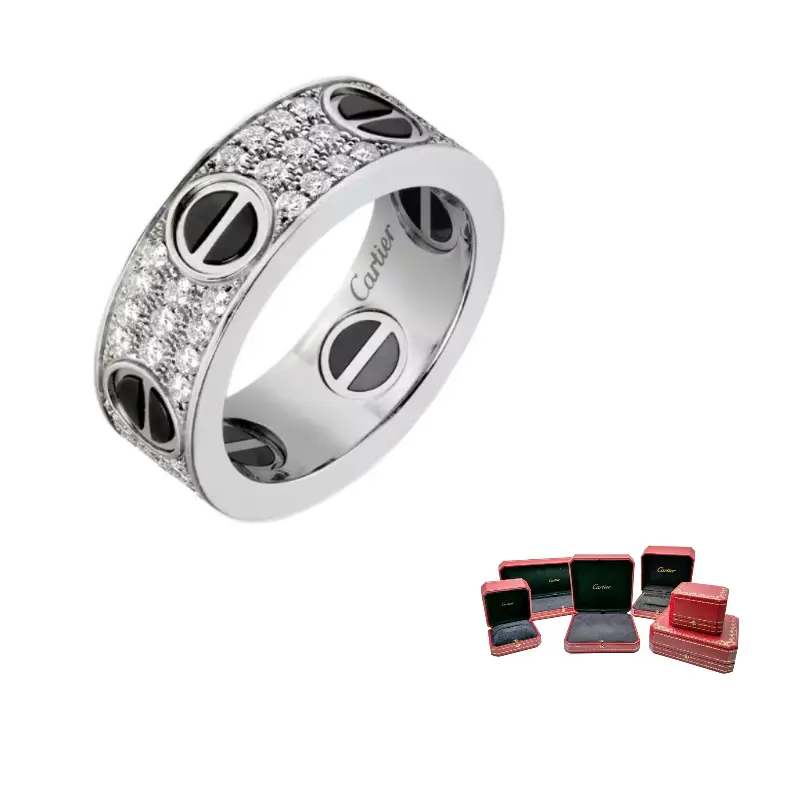 

Кольцо Love из белого золота 585 пробы с бриллиантами Cartier, белое золото