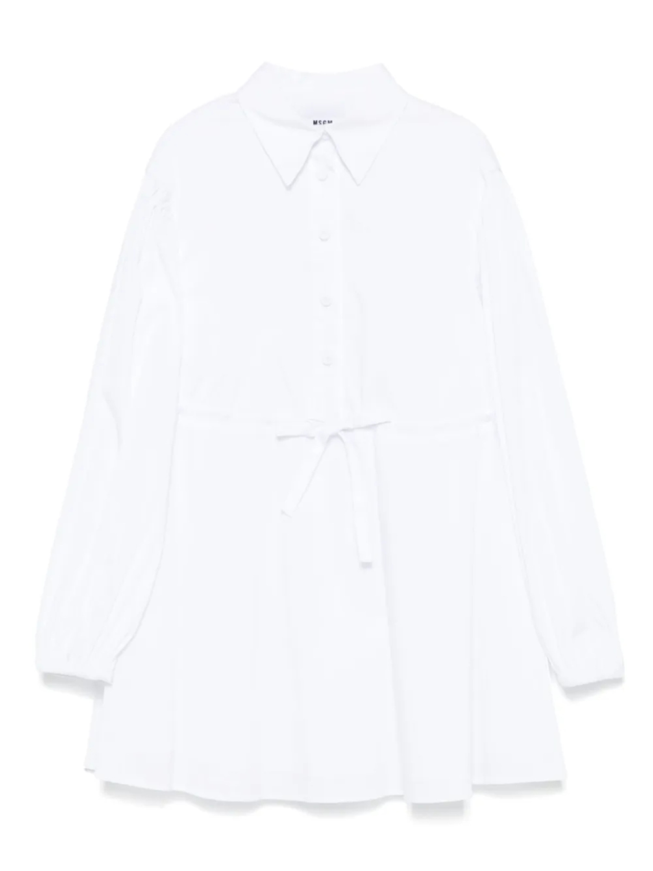 

MSGM Kids поплиновое платье, белый