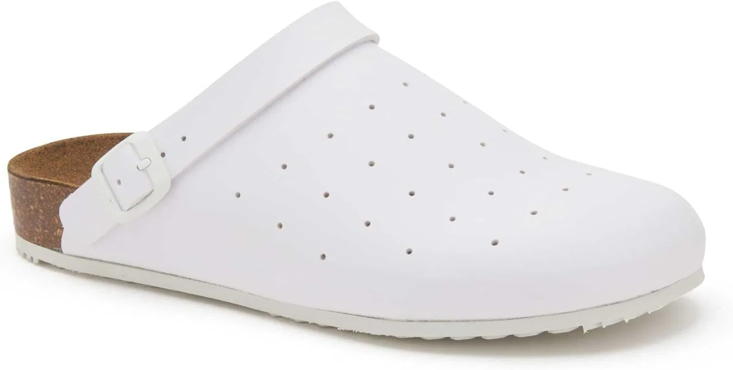 Клоги Scholl Unisex Cork Pro Medical Work Shoe, White — фото 2