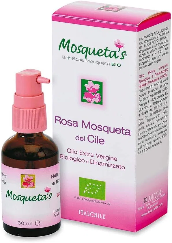 Масло для лица Italchile — Органическое масло шиповника Mosquetas Olio Pink Bio, 30 мл