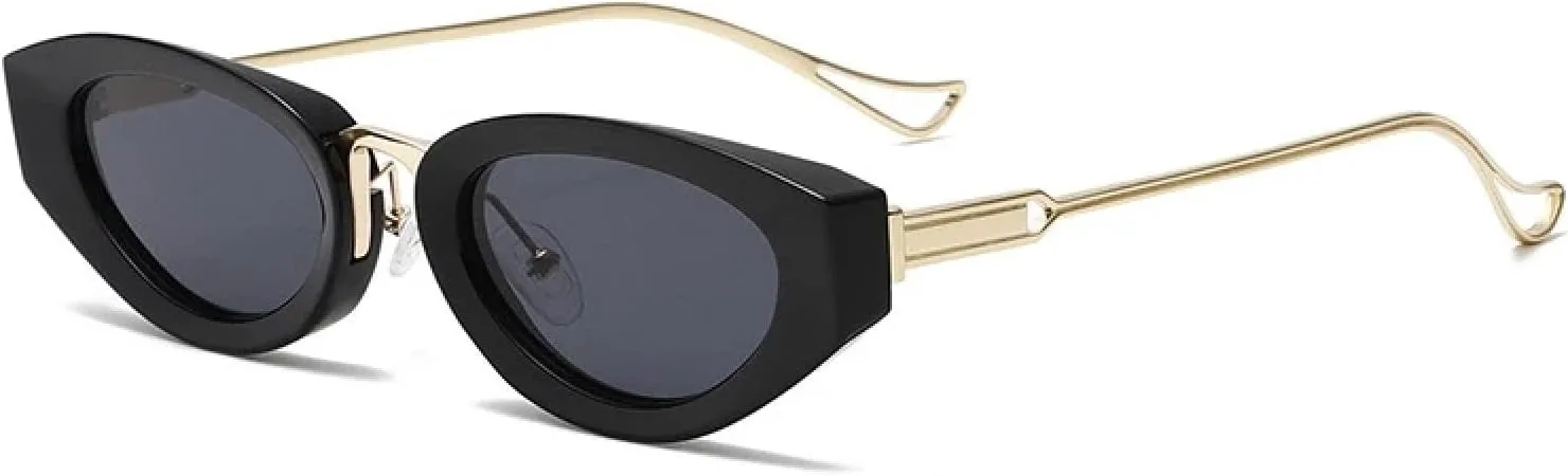 

Панк-солнцезащитные очки «кошачий глаз» для женщин, роскошные винтажные овальные солнцезащитные очки, классические модные очки для активного отдыха TKKTLLT, C1