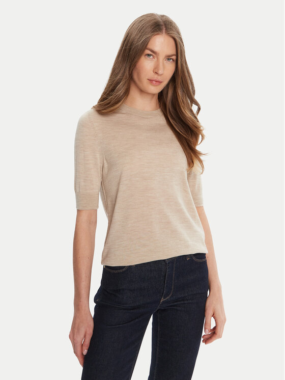 

Свитер slim fit Farbella 50544996 Boss, бежевый