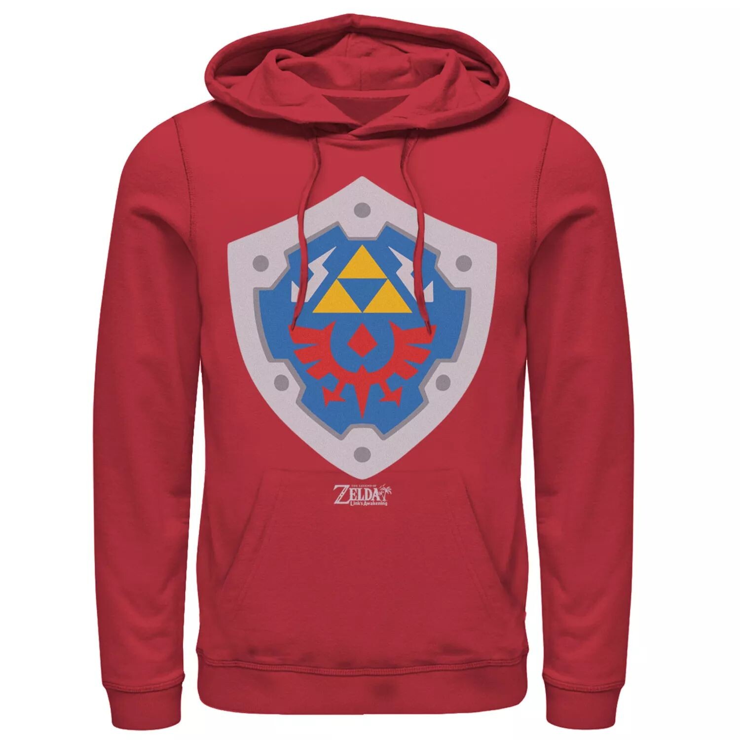 

Мужская худи с графическим логотипом Nintendo Legend Of Zelda Links Awakening Hylian Shield, красный Licensed Character, красный