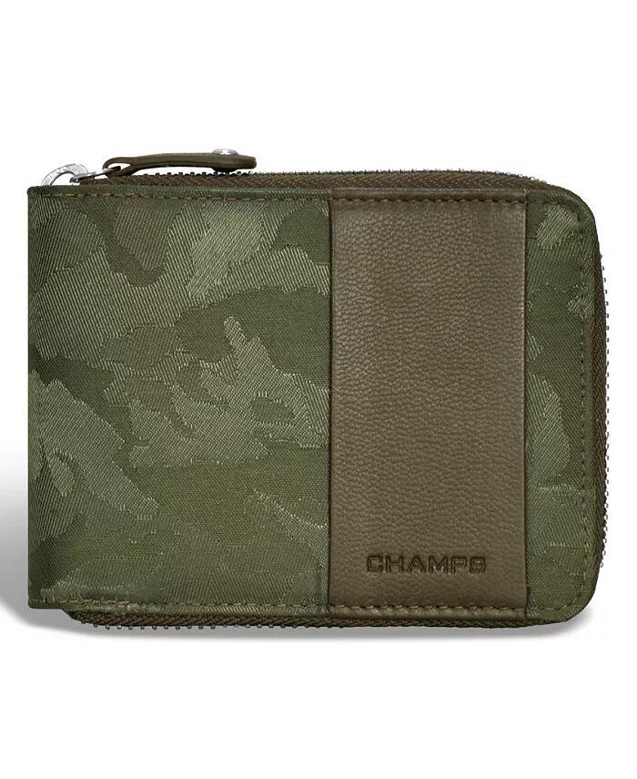 

Мужской кожаный кошелек с застежкой-молнией Camo Collection CHAMPS, зеленый