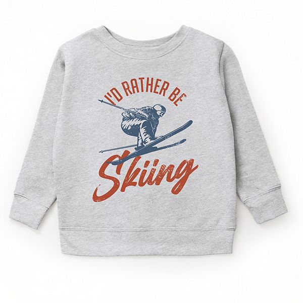 

Футболка с принтом I'd rather be skiing The Juniper Shop, Heather Grey