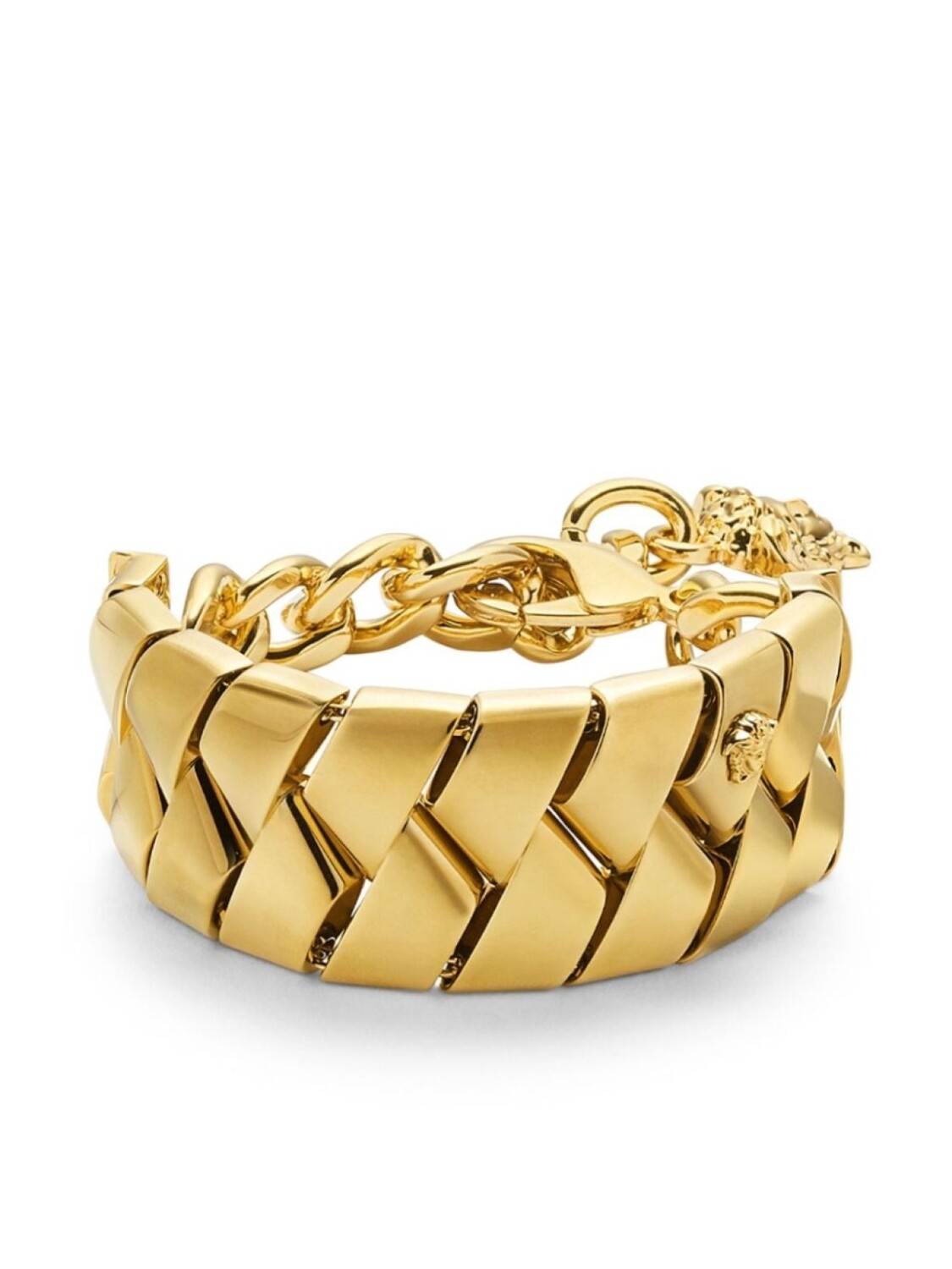 

Связать браслет Versace, золотой