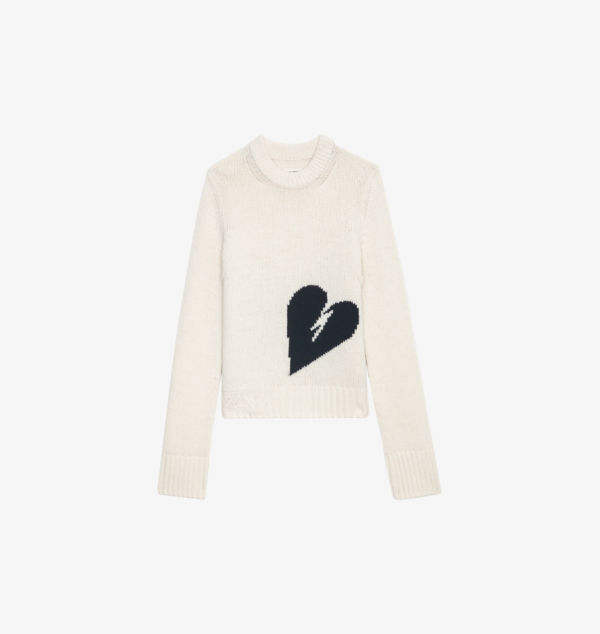 

Шерстяной джемпер с рисунком в виде сердца Malty Zadig&Voltaire, экрю