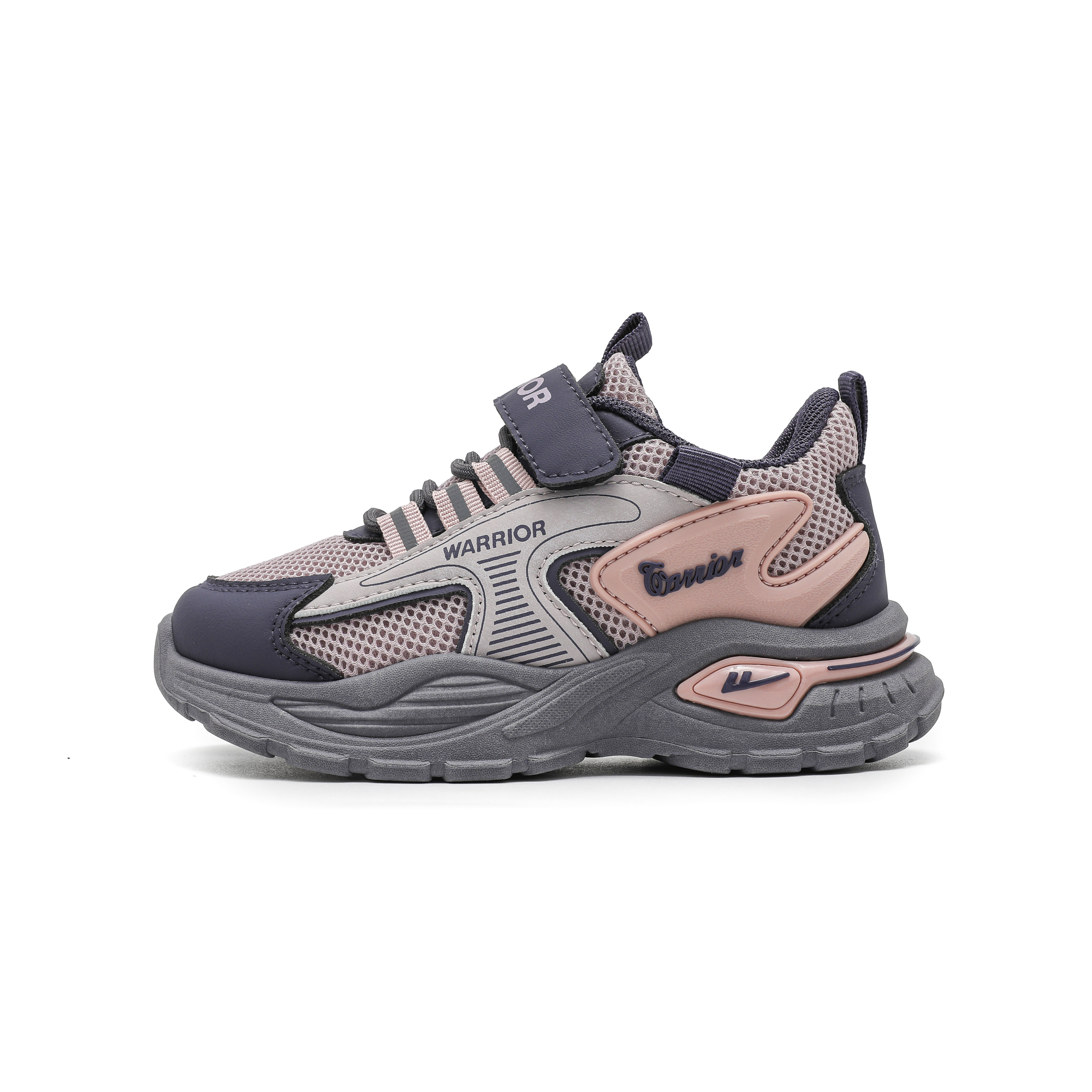 WARRIOR Детские повседневные кроссовки low top из синтетической кожи, дышащие, легкие, с амортизацией — фото 3