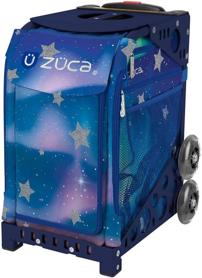

Спортивная сумка-вкладыш ZUCA Aurora с темно-синей рамой и мигающими колесами