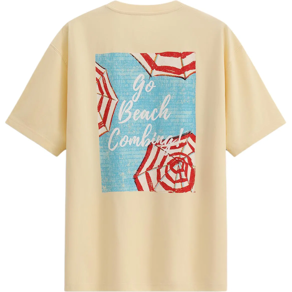 Футболка с круглым вырезом GAP Crew Neck бежево-серый — фото 4