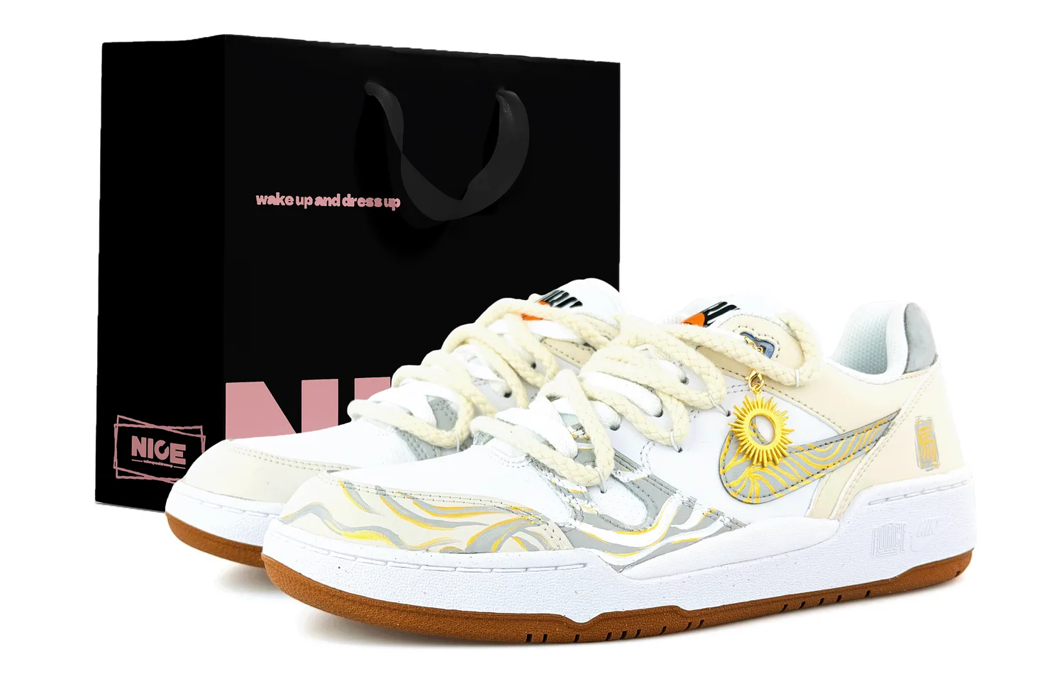 Nike Кроссовки для скейтбординга мужские low top gold