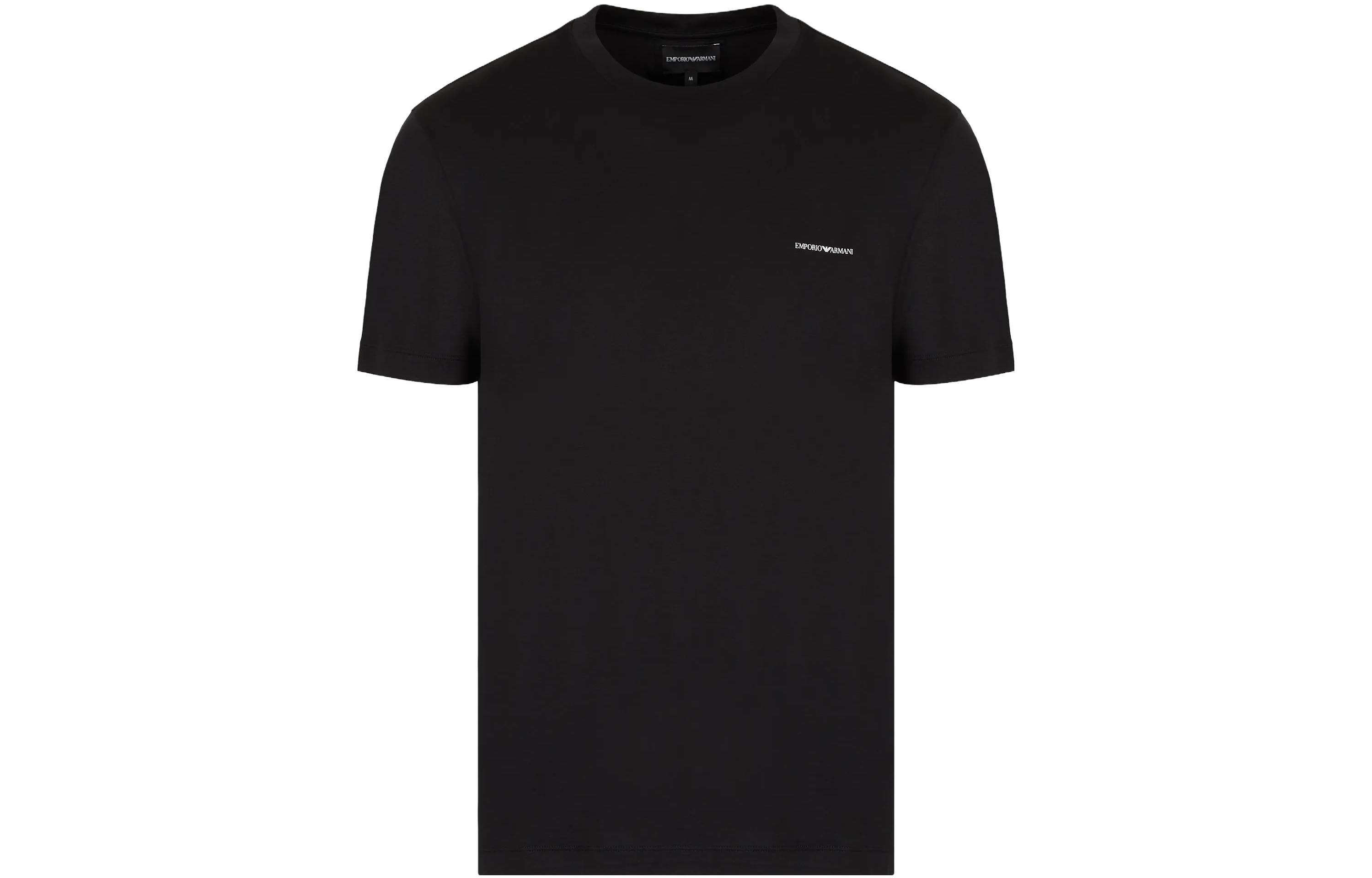 

Футболка Asv из смесового лайоселла с микро-логотипом EMPORIO ARMANI, черный