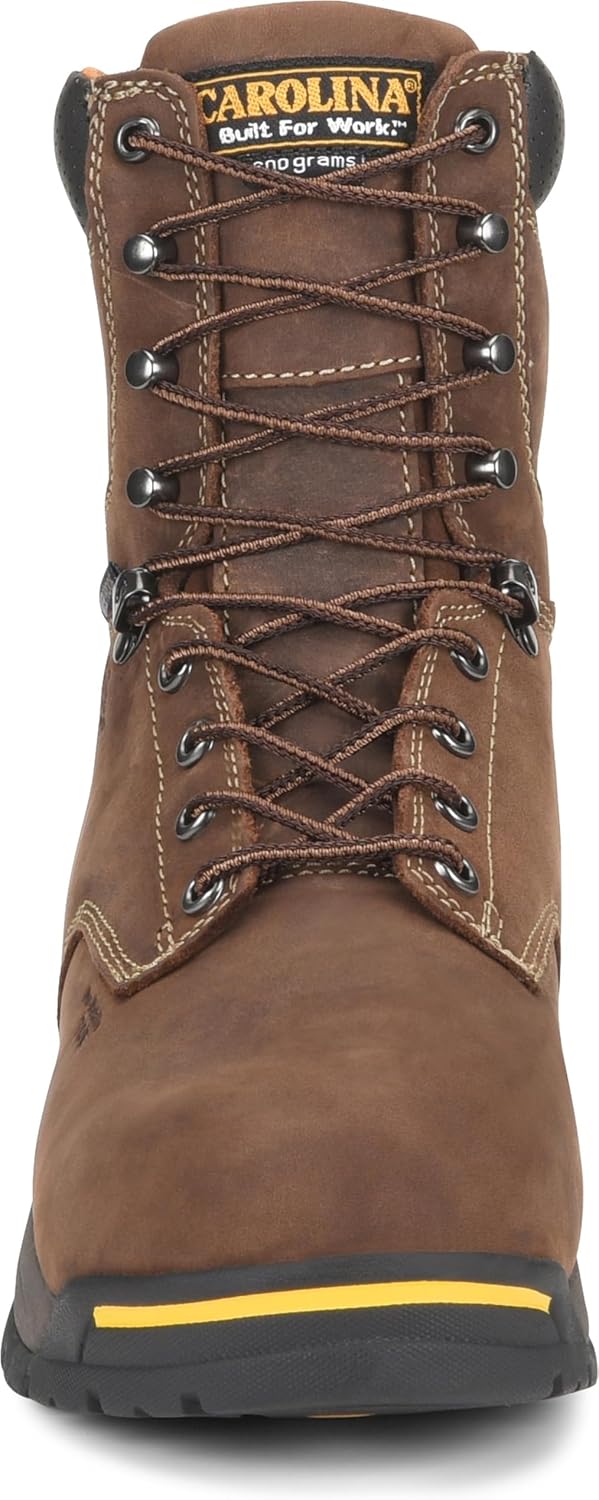 Мужские водонепроницаемые ботинки Carolina Boots Bruno Hi 8 с подкладкой-подушкой, стелькой AG7 и противоскользящей подошвой, коричневый — фото 4