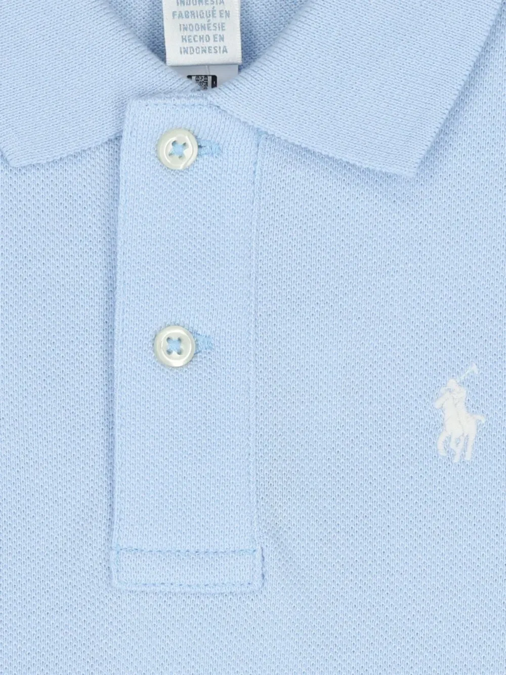 Рубашка-поло с коротким рукавом Polo Ralph Lauren Kids, синий — фото 3
