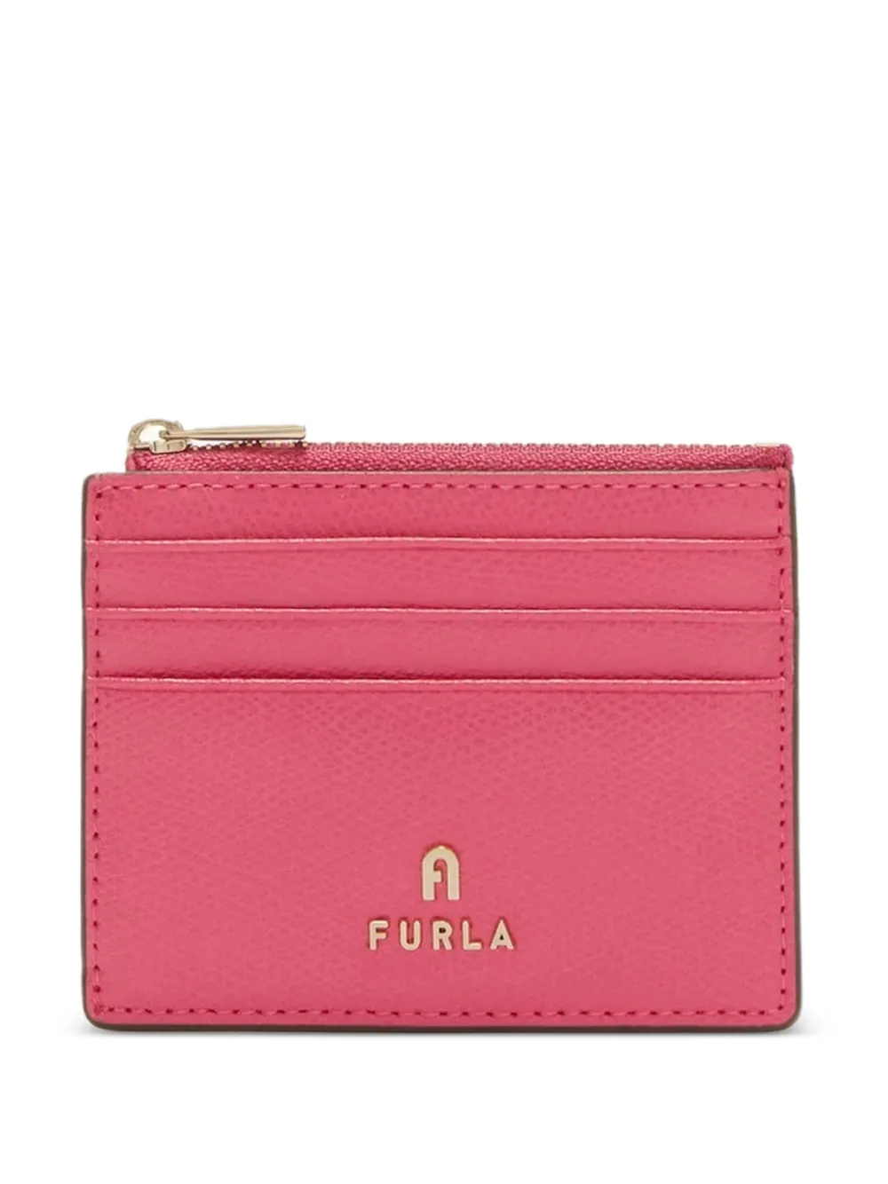 

Маленький кардхолдер Camelia с текстурой и логотипом Furla, розовый