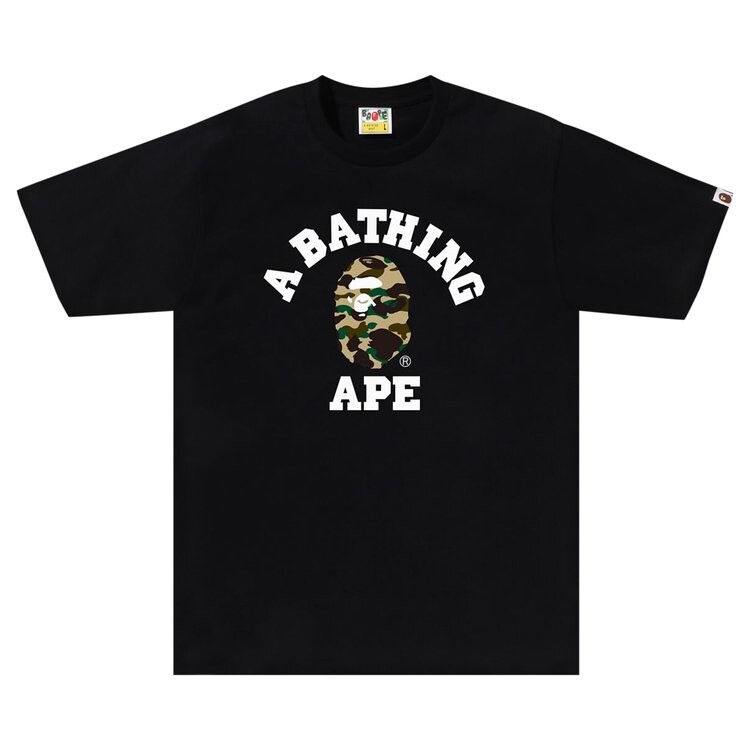 

Футболка BAPE 1st Camo College 'Black/Yellow', черный