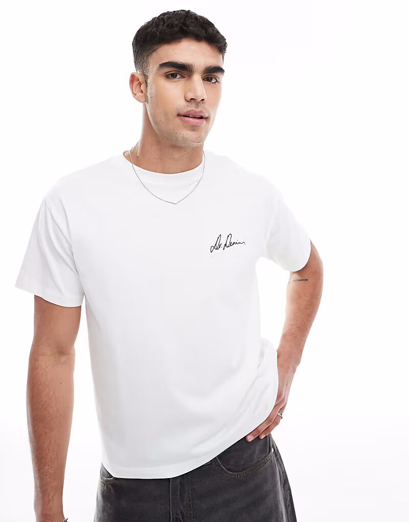 

Футболка с короткими рукавами и круглым вырезом, бежевого цвета Dr Denim