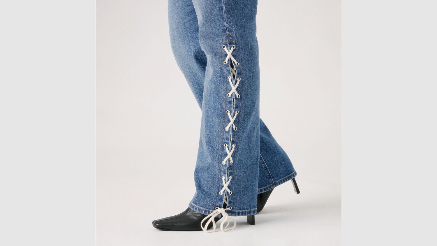 Женские джинсы Beyoncé X Levi's 501 Curve Levi's, Laced Up - Medium Wash — фото 3