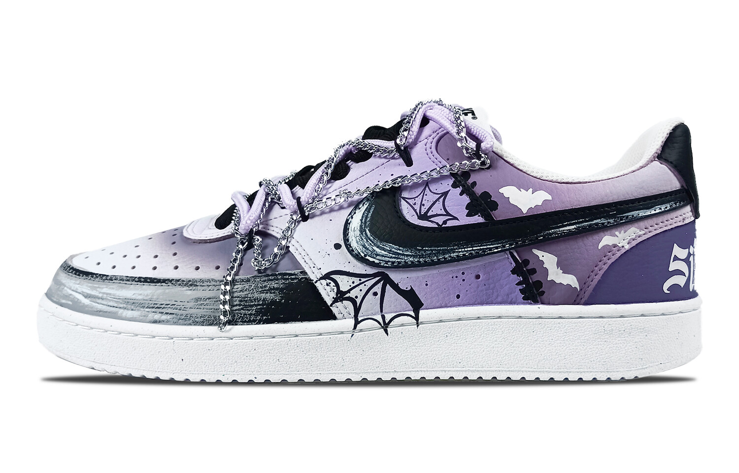 

Кроссовки Nike Court Vision 1 Skateboarding Shoes Men Low-top Purple/black/gray, фиолетовый