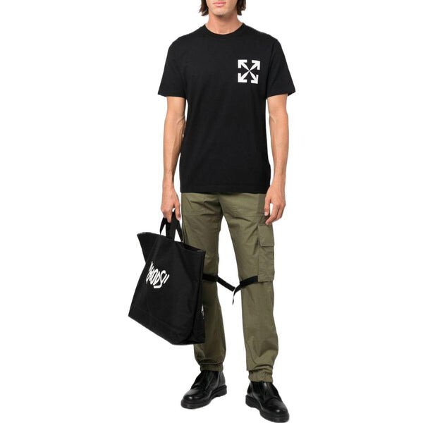 Футболка Men's OFF-WHITE SS22 Solid Color Arrow Logo Round Neck Short Sleeve Version White T-Shirt, белый — фото 2
