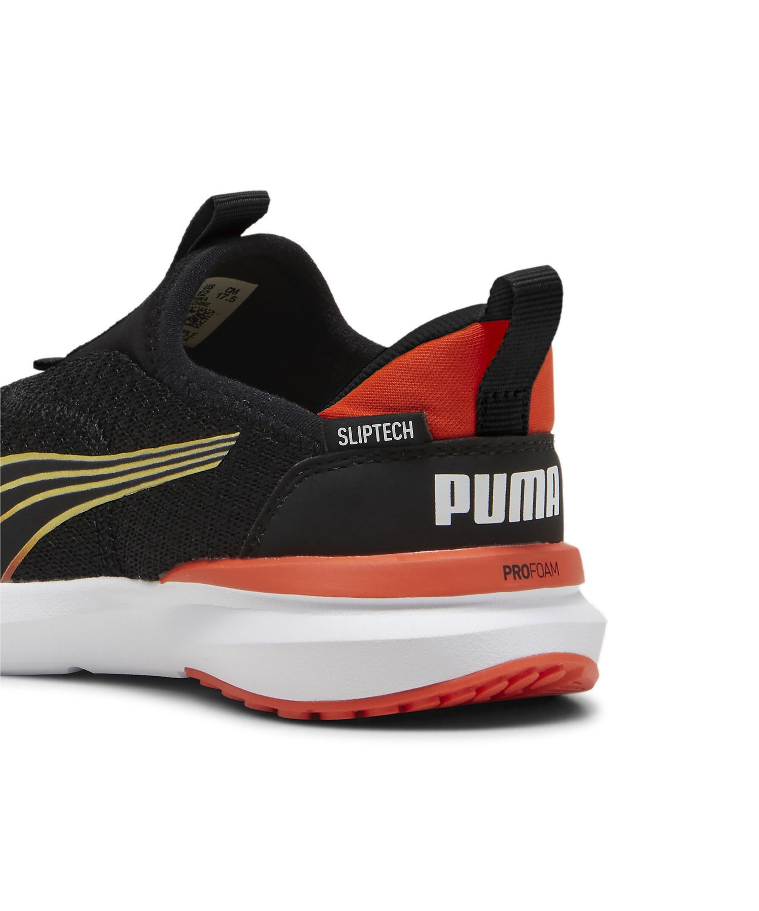 Детские кроссовки Kruz Profoam Sliptech PS с удобным входом, размеры 17-21 см. Puma, PUMA Black-Red — фото 3