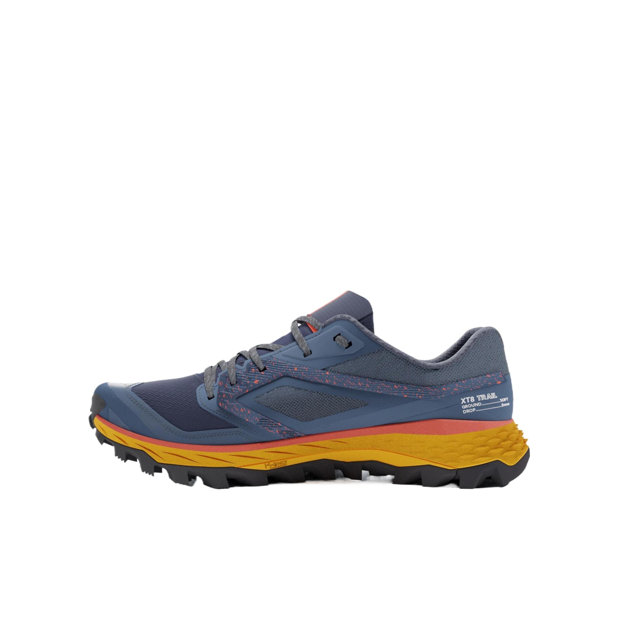 

Кроссовки XT8 Cushioning Low Top мужские, цвет Ink Teal DECATHLON, Ink Blue/Golden Orange/Neon Red