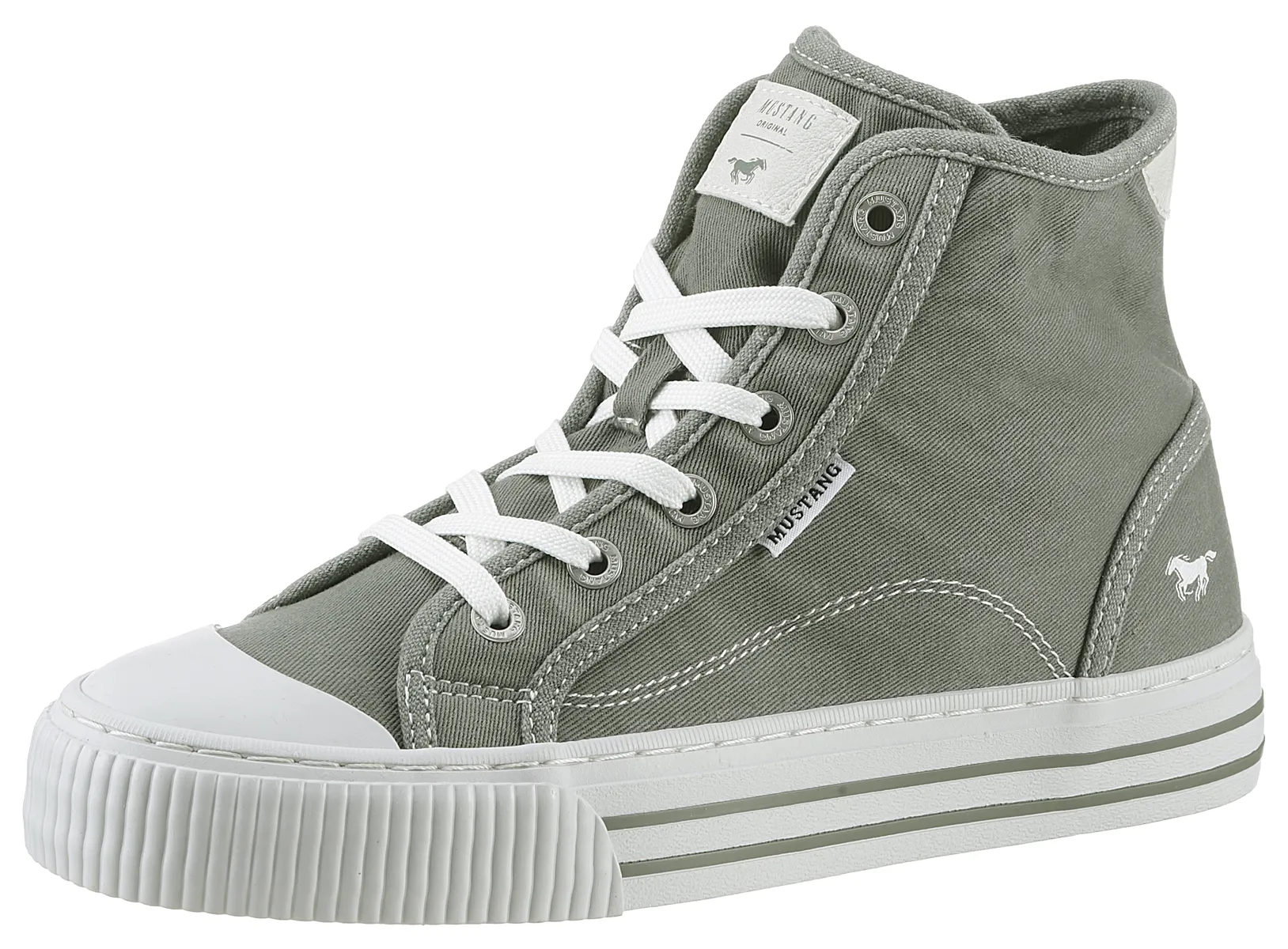 

Кроссовки на платформе Mustang Shoes, туфли на шнуровке, повседневная обувь, высокие кроссовки на молнии, хаки