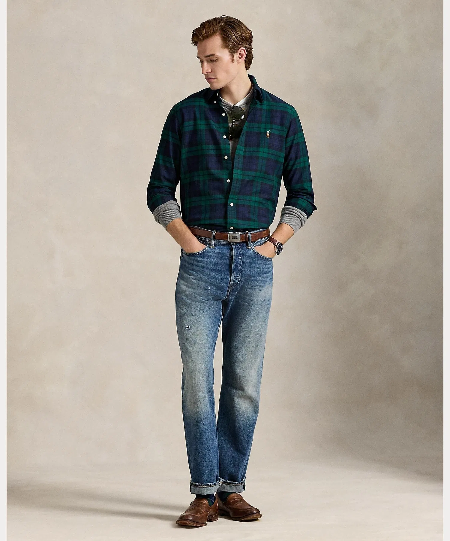 Мужская рубашка Polo Ralph Lauren Классическая в клетку — фото 3