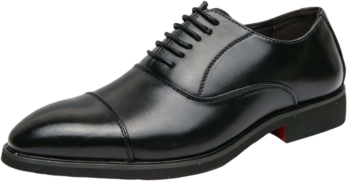 

Классические мужские ретро оксфорды из кожи на шнурках, комфортные с заостренным носком, с нескользящей резиновой подошвой, массивные дерби, деловая, рабочая, офисная, свадебная и праздничная обувь Nxnbhsl, черный