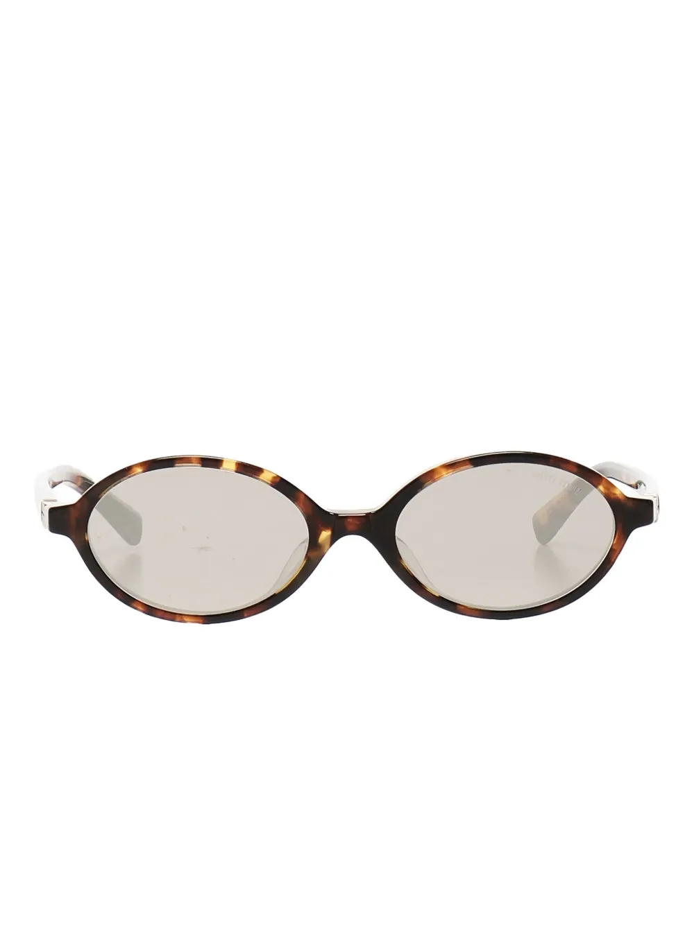 

Солнцезащитные очки в овальной оправе MIU MIU, коричневый