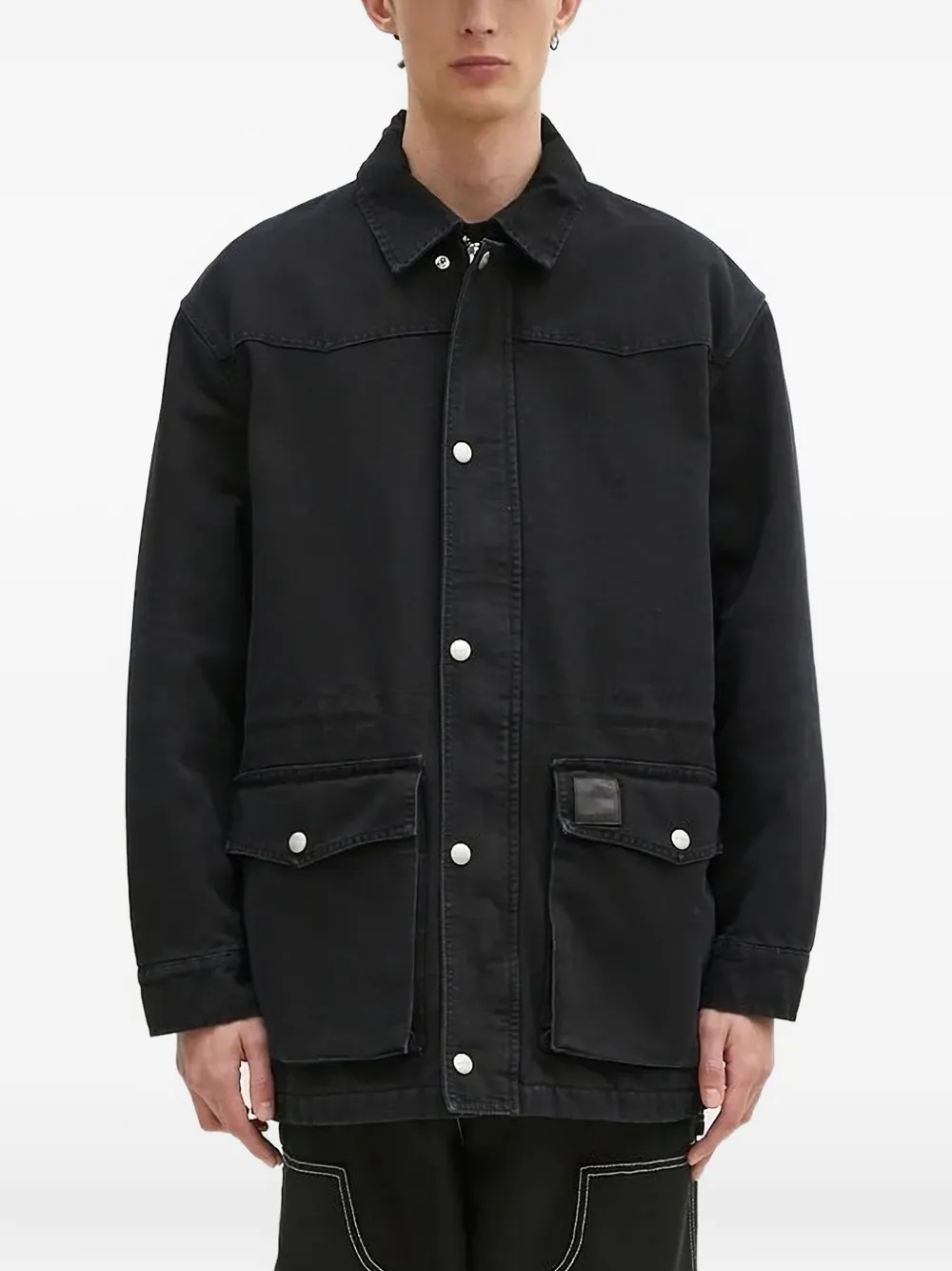 

Джинсовая куртка с карманами-клапанами CARHARTT WIP, черный