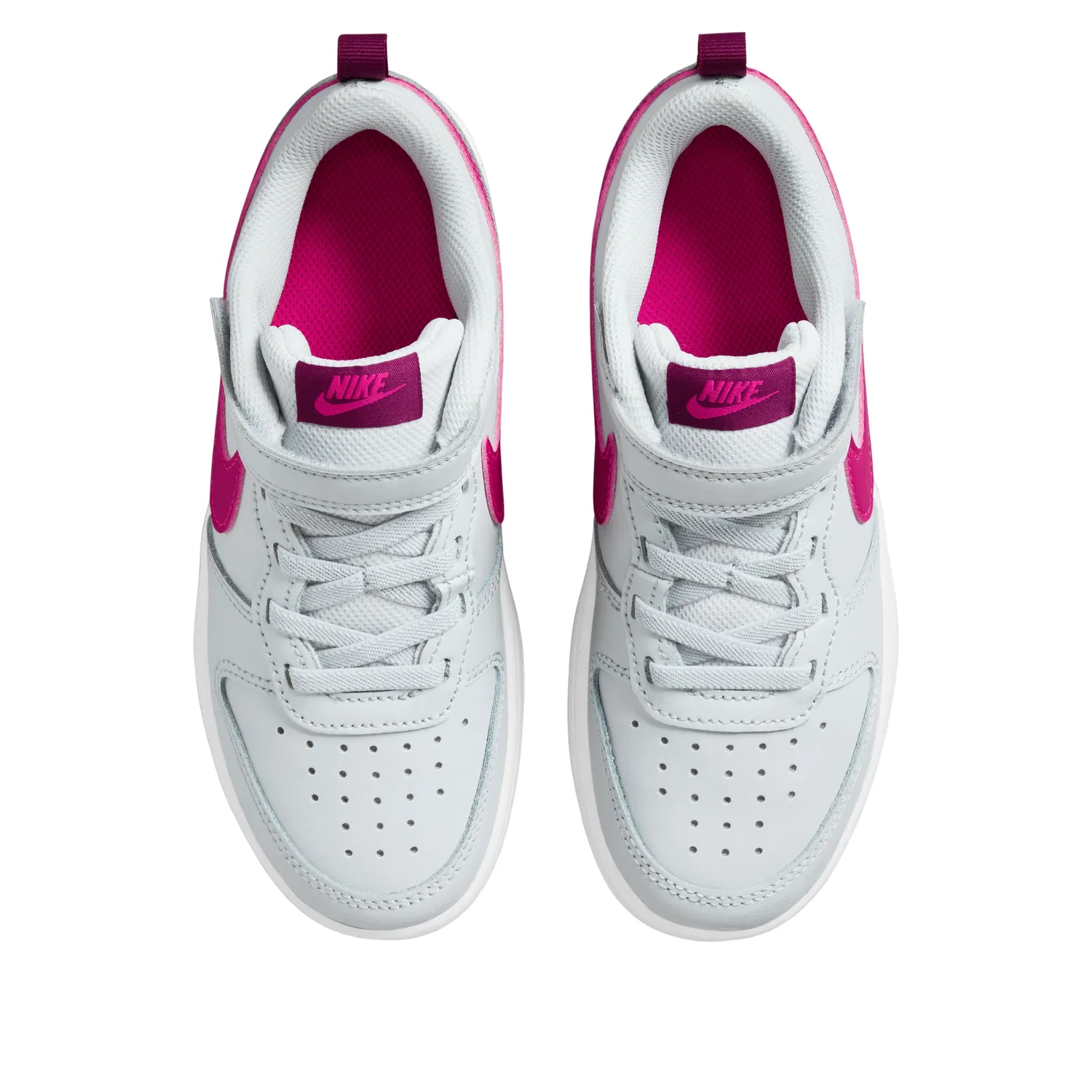 Кроссовки Nike Court Borough Low 2 'Grey Bright Pink' BQ5451-015, серый — фото 3