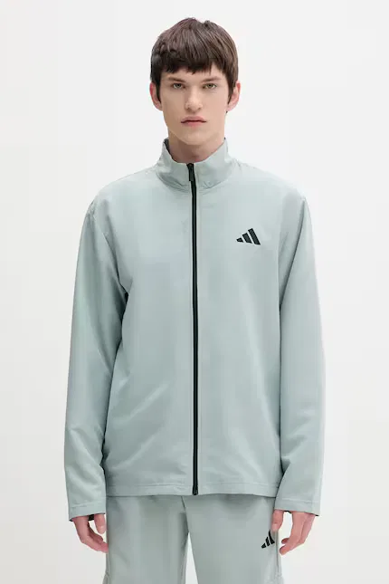 Спортивный костюм с эластичным материалом модель Adidas, бирюзовый — фото 2