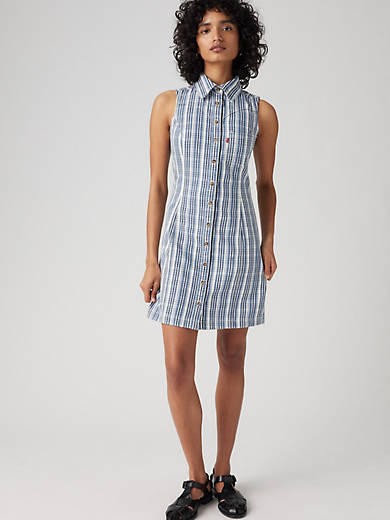 

Платье из денима Zeda Levi's, цвет Juliet Plaid Vintage - Blue