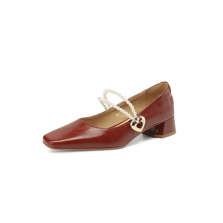 

Туфли Мэри Джейн женские Yeezyy Reezy, цвет Burgundy