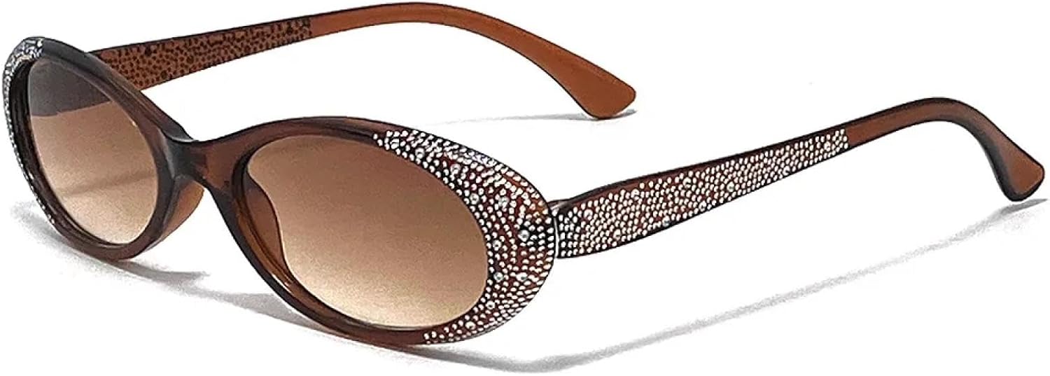 

Солнцезащитные очки с защитой от УФ-излучения UV400 | Овальная, маленькая оправа | Для женщин и мужчин | Для занятий спортом на открытом воздухе и вождения DSVIGF, Tea