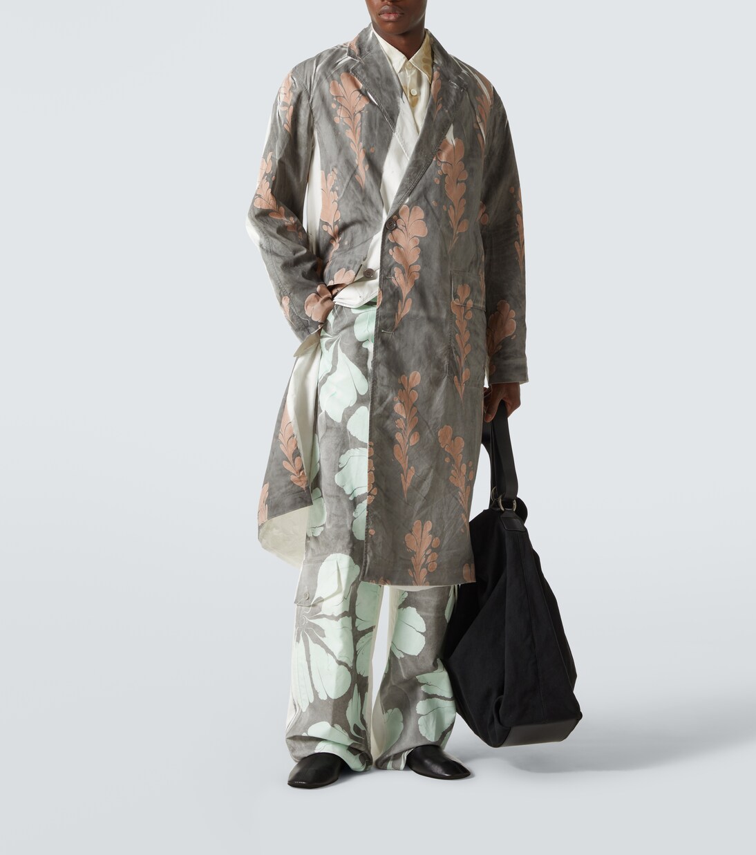 Широкие брюки из хлопка с цветочным принтом Dries Van Noten, Dessin B — фото 2