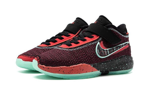 Кроссовки (PS) Nike LeBron 20 SE 'Night Maroon', цвет night maroon/multi-color/black/emerald rise — фото 3