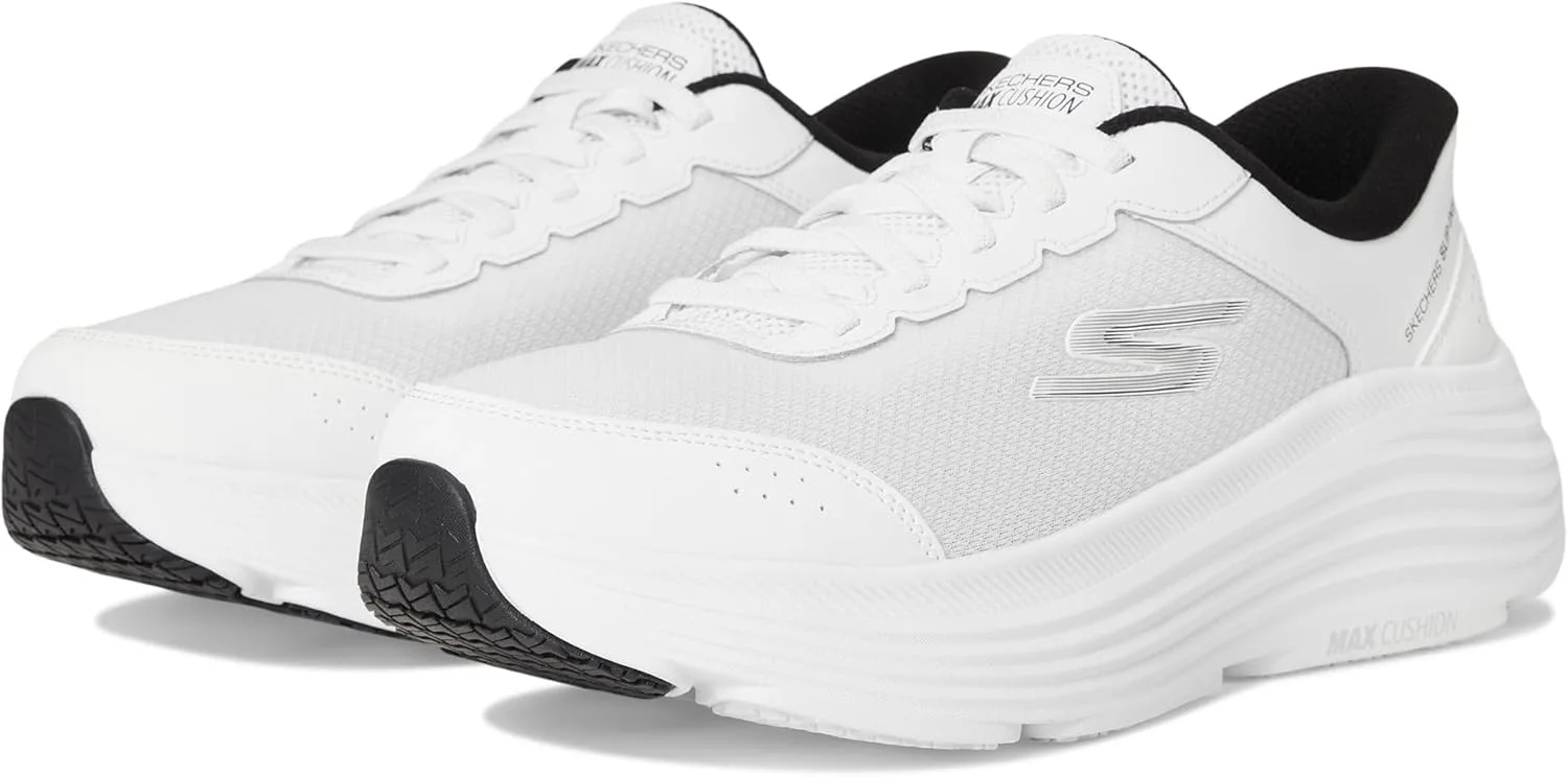 Кроссовки Skechers для мужчин Hands Free Slip-ins Max Cushioning Endeavour - модель Cardova, белый/черный — фото 2