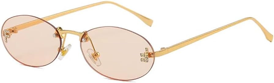 

Женские солнцезащитные очки овальной формы без оправы 2027 года, панк-очки, мужские солнцезащитные очки, очки для вождения, женские очки с защитой от УФ-излучения UV400 MTZJH, 10