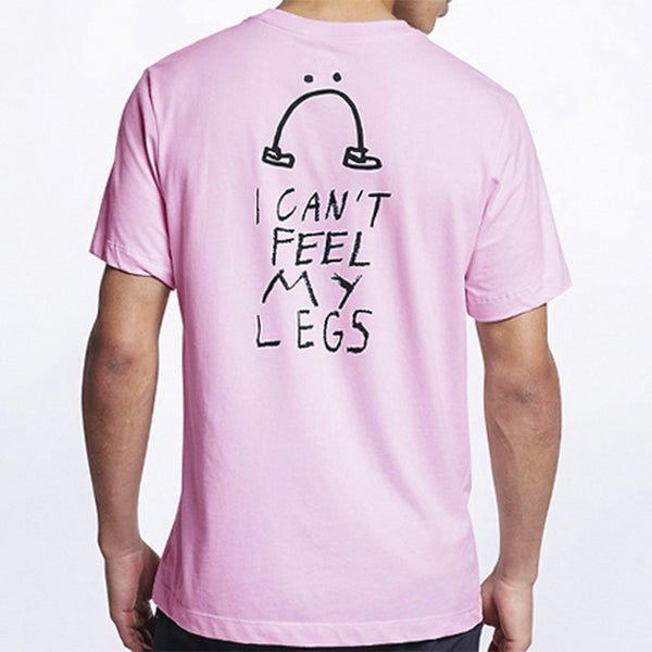Футболка i can 't feel my legs solgan sports tee men pink/red Nike, красный — фото 4